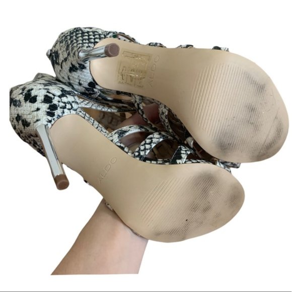 Aldo Unaclya-30 Snake Skin High Heels Stiletto - Picture 5 of 5